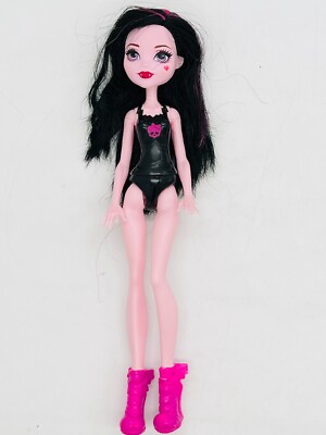 Monster High Draculaura Ghoul Spirit Doll Pink Boots Black Body Bathing Suit