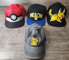 Pokemon Hats Lot PokeBall Pikachu Hat Lot Of 4 Adjustable Pikachu