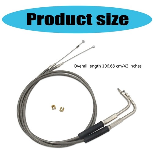 Set cavi acceleratore e inattivo per cavo inattivo in acciaio inox FXST FLST 56579-02A - Foto 8 di 8