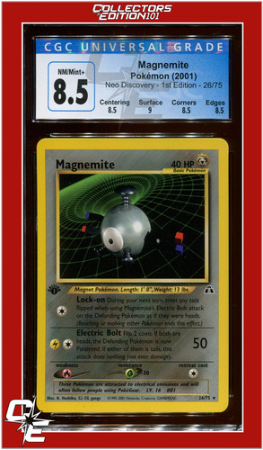 Magnemite (1st Edition) graded CGC 8.5 for sale on eBay