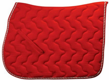 Sottosella inglese cotone sagomato con passamaneria Derby per cavallo