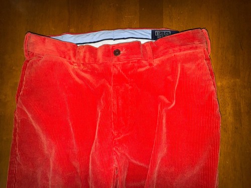 Polo Ralph Lauren Classic Fit Red Corduroy Pants Men’s 33x32 Bright Vintage - 第 4/9 張圖片