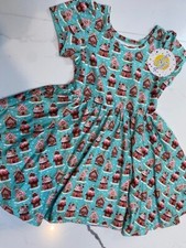 Gingerbread Teal -Child 2T- Charlie's Project Twirl Dress FINAL SAMPLE Sale