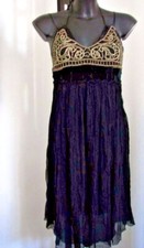 Nicole Miller DRESS MillerGirl beaded silk little black dress US 6 EU36 NEW NWT