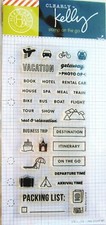 Clearly Kelly Travel Planner Hero Arts Clear Stamp Set CL918 NEW 