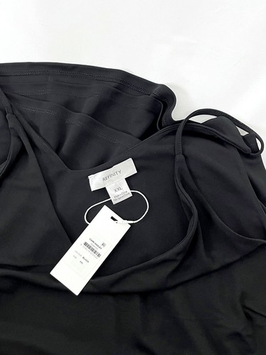 Refinity Size XXL (24) Black CAMI HAILEY Shell Top Low-Cut V-neck Low Back NWT - Picture 8 of 8