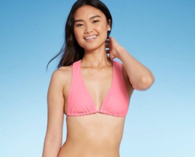 Women's Tall Triangle Bikini Top - Xhilaration - Pink - M - S212