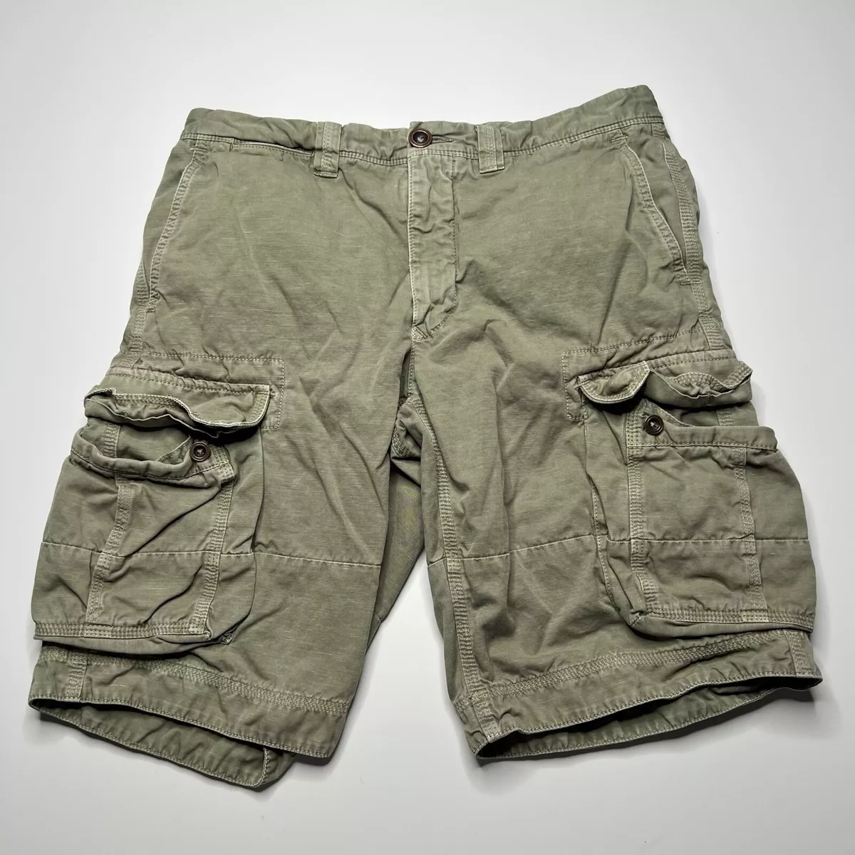 Incotex Cargo Shorts Men's 32 Green Surplus Military Cotton Casual 11