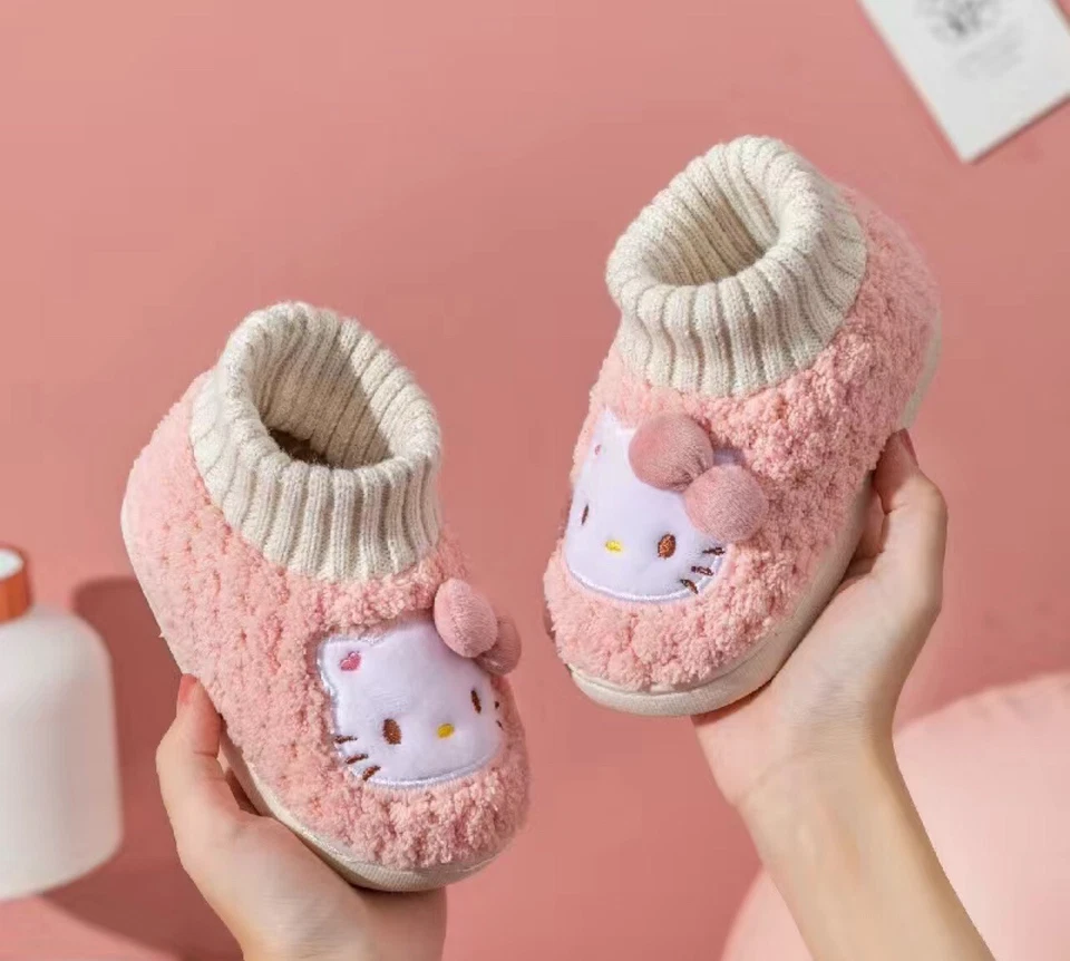 Botines Hello Kitty Sanrio para niños pequeños zapatos interior rosa talla 7 niño pequeño Foto 3 de 4