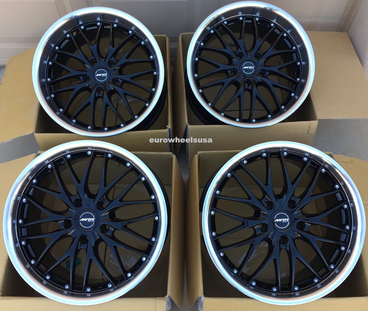 MRR GT1 Wheels Fits Chevy Corvette C5 19x8.5 / 19x9.5 Gloss Black