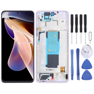 LCD Screen For Xiaomi Redmi Note 11 Pro+ 5G Digitizer Full Assembly+Frame Purple