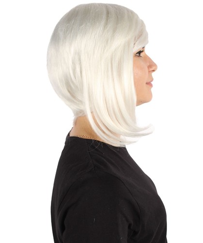 HPO Adult Women's American Comic Book War Hero White Wig, HW-7425 - Picture 5 of 9