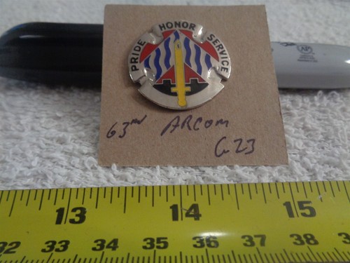 63rd Army Reserve Command G23 Unit Crest, DI, DUI (DRAW#J16)