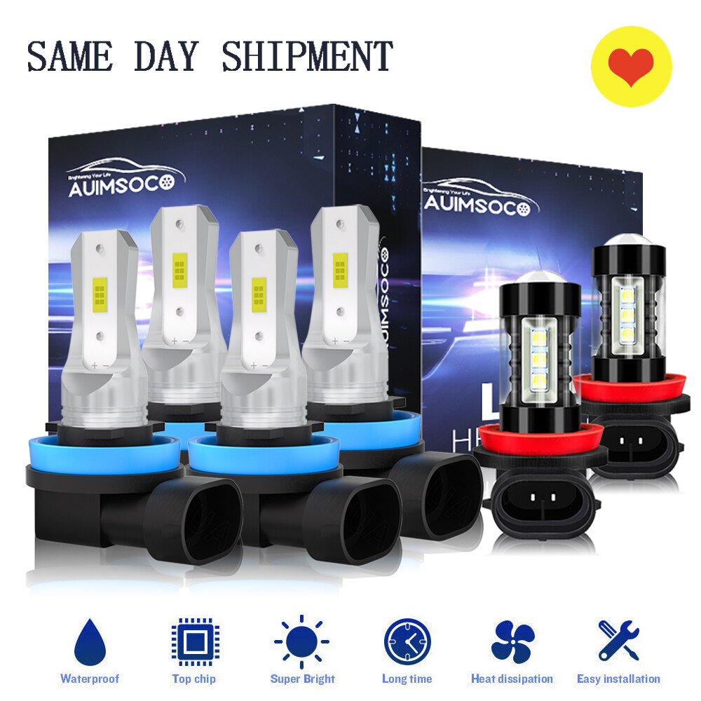 LED Headlight Kit Hi-Lo Beam Fog light Bulbs 8500K For Nissan Altima 2007-2018