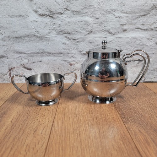 Old Hall Edelstahl Teekanne & Zuckerdose mit herzförmigem Griff
