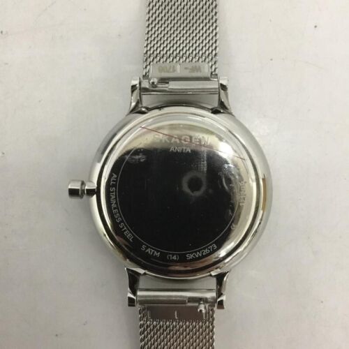 SKAGEN SKW2673 Analog Quartz Watch Wristwatch Black Stainless Steel Mesh Belt - Picture 3 of 9