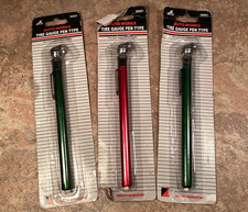 Vintage Auto-works Tire Gauge Pen Type 50001 Nos Lot Of 3 Automotive Green Red