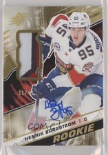 2018-19 SPx Rookies Tier 1 Gold Premium Material /49 Henrik Borgstrom Auto ev1