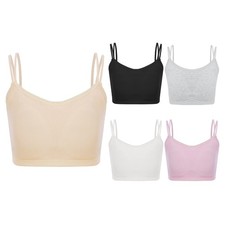 Kids Girls Underwear Wireless Vest Gymnastics Bra Sports Comfortable Padded