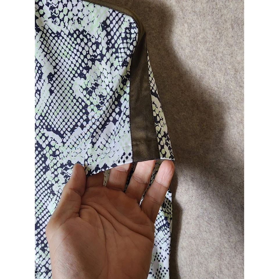 Top informal de golf TAIL negro verde estampado de piel de serpiente 1/4 a presión activo al aire libre talla L Foto 3 de 4