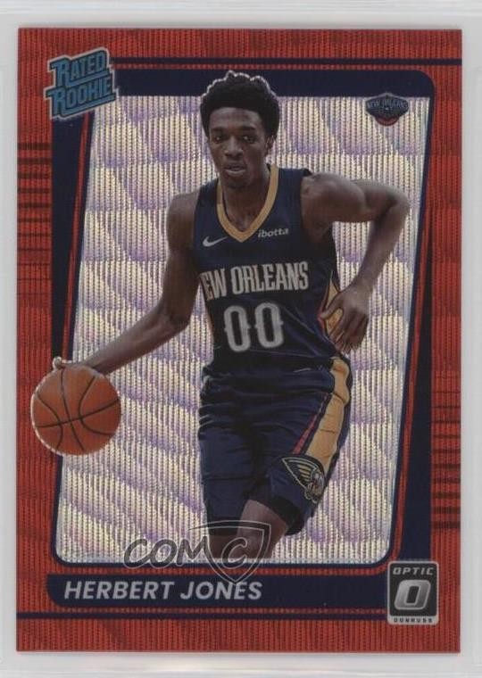 2021-22 Panini Donruss Optic Rated Rookie Red Wave Prizm Herbert Jones #157 0x49