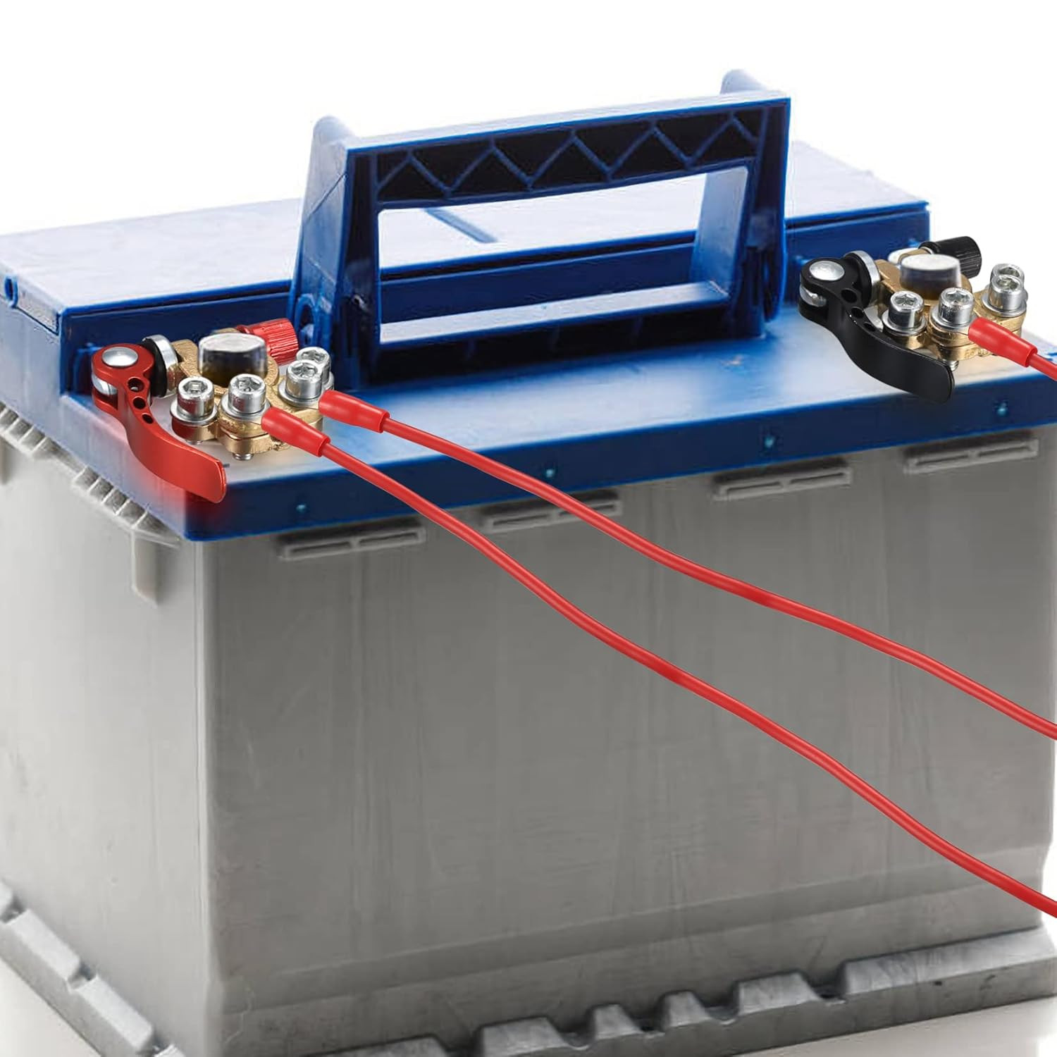 Car Battery Terminal Connectors, 2pcs Battery Terminals Top Post, 4 Way Auto Car