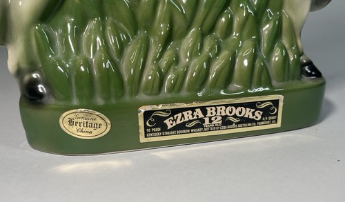 Vintage Brahma Bull Ezra Brooks Heritage China Keramik Whisky Dekanter Flasche - Bild 3 von 10