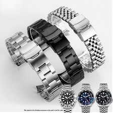 For Seiko 5 SKX007/009 SRP599 SSK003 Arc Solid Stainless Steel Watch Band Strap