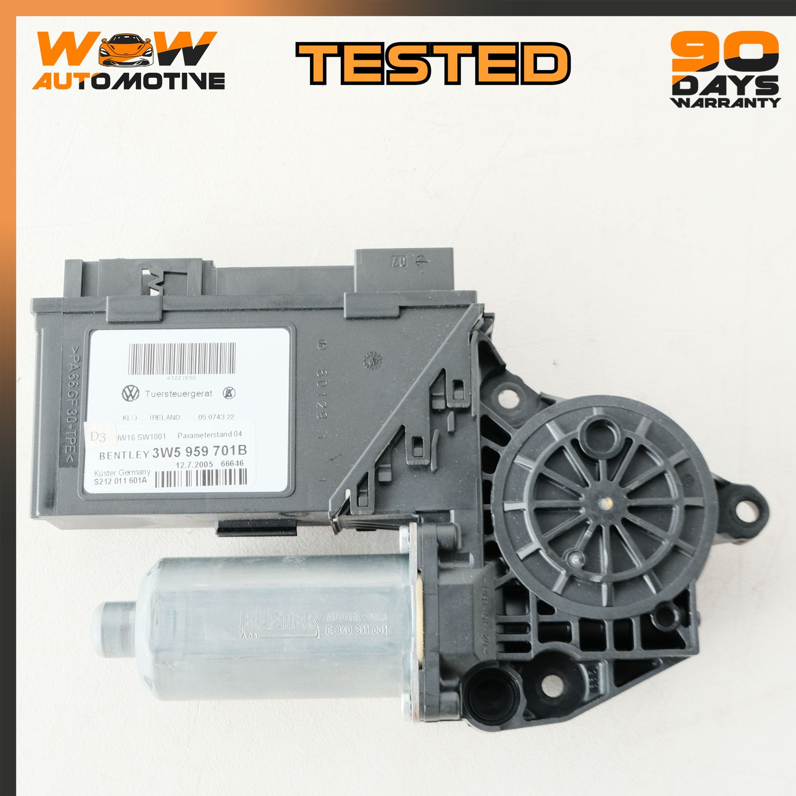 06-13 BENTLEY CONTINENTAL FLYING SPUR FRONT LEFT DOOR WINDOW REGULATOR MOTOR OEM