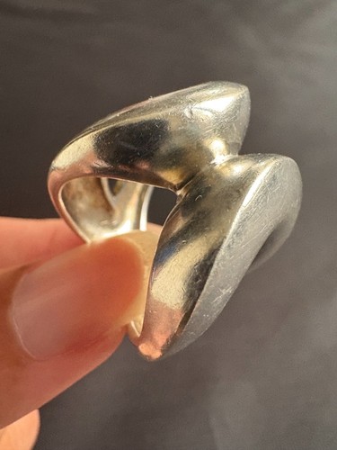925 Sterling Silver Ring Large Ring signed Ardura Ring Unique Design Size 6.5 US - Picture 6 of 11