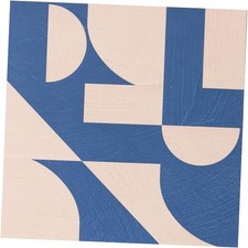 x Very Gay Paint Gia Metric Coral and Blue Peel and Stick Floor Multicolor