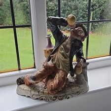 A Superb Large Vintage Capodimonte "The Drunkard" Figure - great Condition
