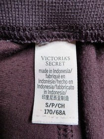 Victoria's Secret Corduroy Pants Womens S Purple Relaxed Fit Wide Leg Drawstring