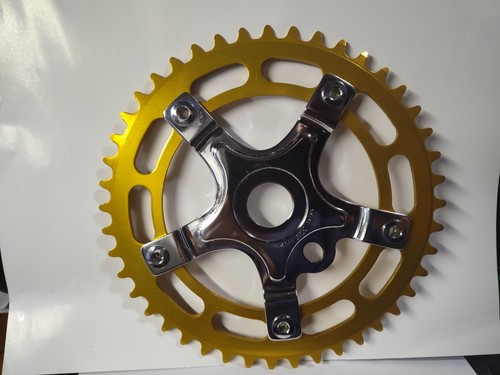 Old School BMX Vintage BMX TAKAGI Spider and GOLD 44T Chainring Takagi NOS COMBO