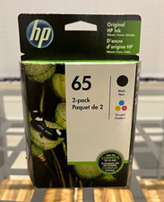 HP 65 Genuine Original Inkjet Cartridges 2-Pack Black/Tri-Color T0A36AN