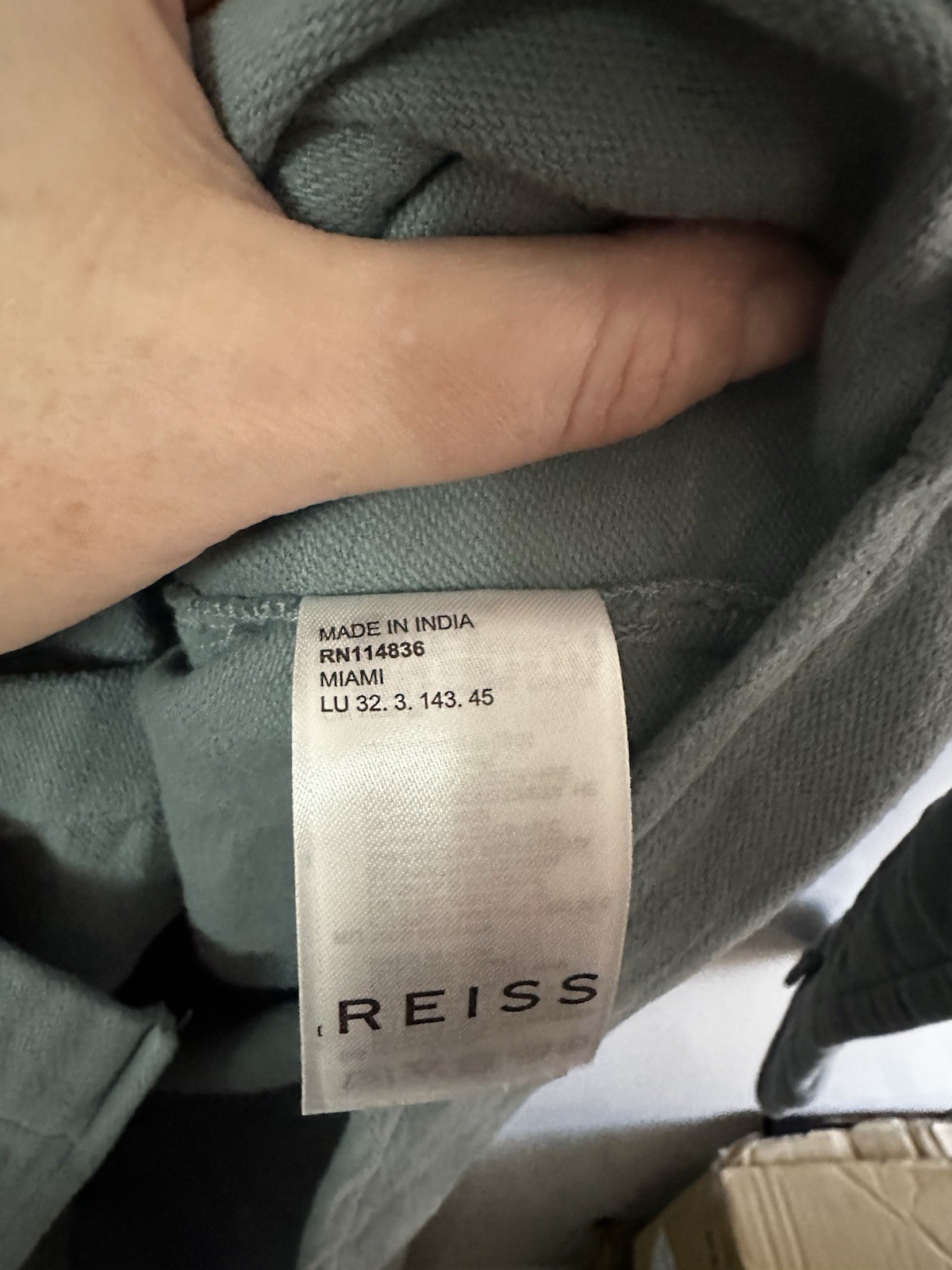 Reiss Miami Twin Pocket Overshirt in a duck egg blue Size S image 6
