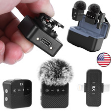 3 in 1 Mini Microphone for iPhone/Android/Camera, Wireless Lavalier Microphone