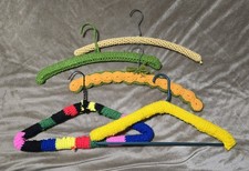 Set Of 5 Assorted Crocheted Over Clothes Hangers