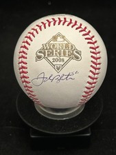Joe Blanton Signed Rawlings 2008 Official World Series Baseball JSA COA Phillies