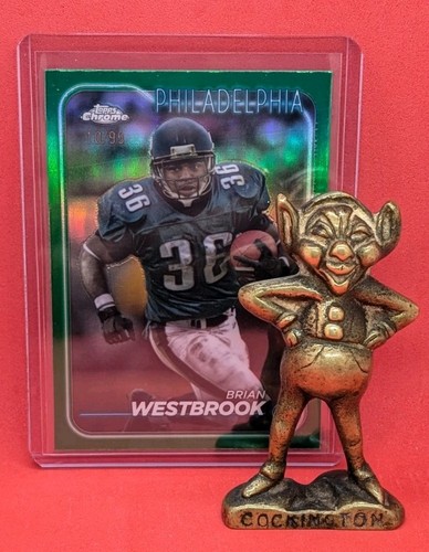 2024 Topps Chrome Brian Westbrook Green Refractor /99 Eagles Jersey Color Match - Picture 1 of 3