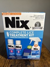 Nix Complete Lice Treatment Kit Permethrin Creme Rinse Removes Lice & Eggs 1 Kit