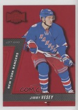 2016 Upper Deck Fleer Showcase Metal Universe PMG Red 100/150 Jimmy Vesey 1e15