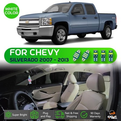 16pcs White Canbus Interior LED Light Package Kit For 2007- 2013 Chevy Silverado