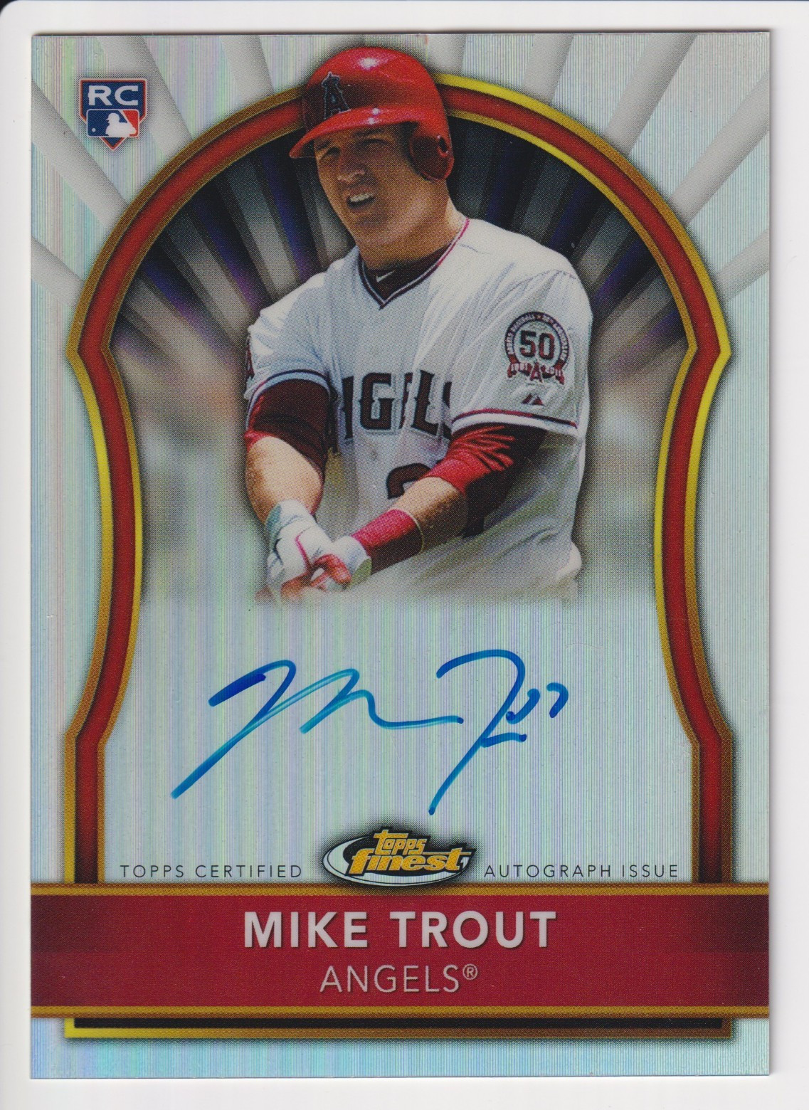 2011 Topps Finest Mike Trout Refractor Auto /499 #84