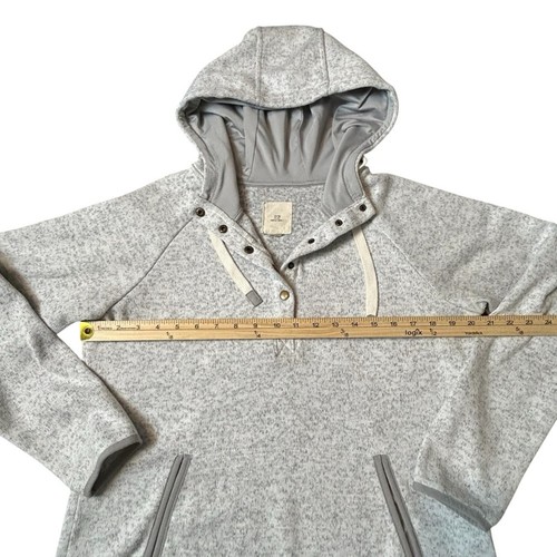 Pull gris à capuche Thread + Supply tricot doublé polaire Gorpcore confortable taille M - Photo 4/9