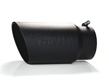 Black Ceramic Coated Exhaust Tip   5" Inlet, 6" Outlet   Bolt-On   Fits 5"