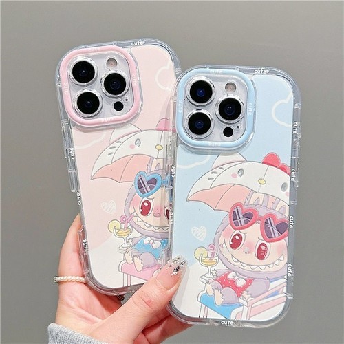 Cute Holiday Labubu Phone Case For iPhone 12 13 14 15 16 Pro Max+Bracelet - 第 2/13 張圖片