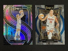 2025 Panini Select WNBA LUCY OLSEN PINK CAMO PRIZM & BASE RC LOT MYSTICS 75/175