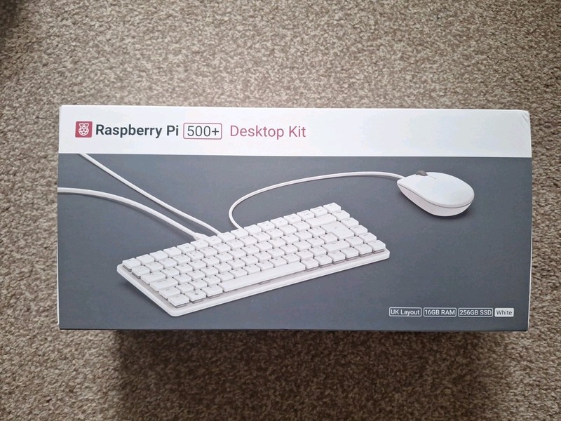 Raspberry Pi 500+ UK Desktop Kit 16GB RAM 256GB NVMe SSD - Brand New Sealed Box
