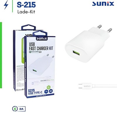 SUNIX USB Lade-Set Netzadapter Fast Charger Kit S215 Micro-USB / iPhone Quick